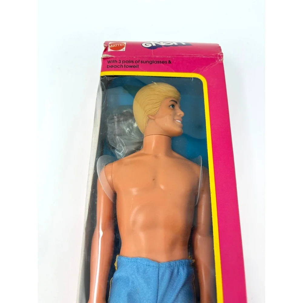 Vintage 1983 Mattel Sun Gold Malibu Ken Doll No 1088 with Accessories Open Box